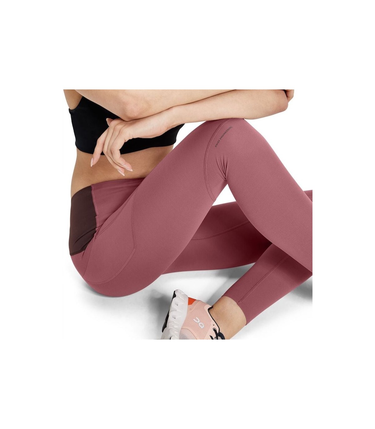 PSK Collective Moisture Wicking Legging Active Fit Ruching Stretch Material  (Women) Size: L 
